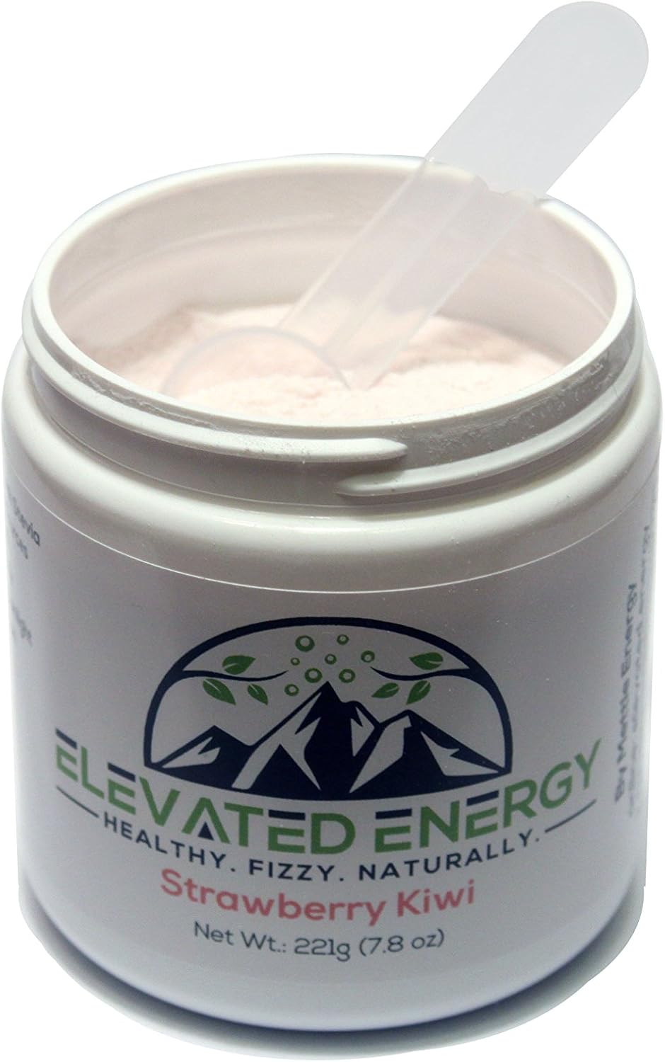 Natural Caffeine & Stevia Energy Drink Mix Powder - Strawberry Kiwi Flavor | Mettle Energy Fizzy Drink | 30 Servings