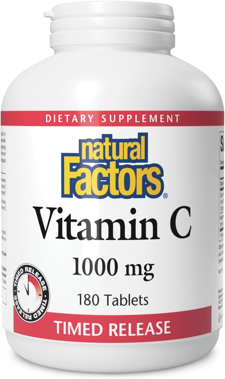 Natural Factors Vitamin C 1000 mg Time Release Capsules for Immune and Bone Health