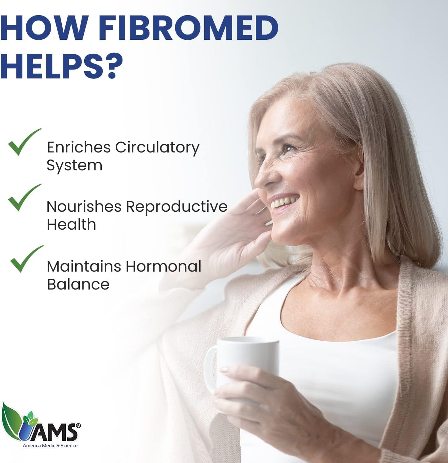 Natural Hormonal Balance Supplement for Women - FibroMed Capsules with Chasteberry, Red Clover, and Echinacea for Reproductive Health by America Medic & Science