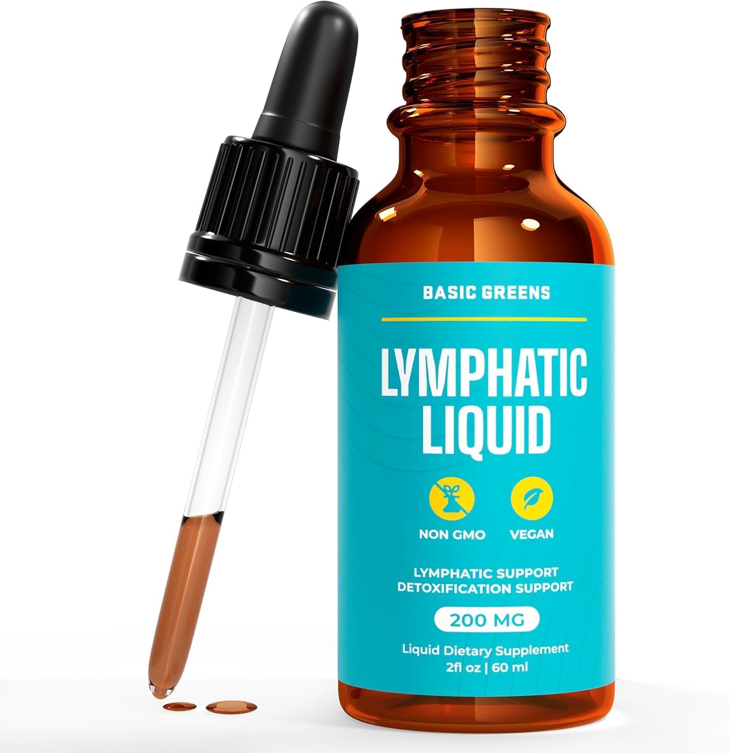Natural Lymphatic Support Liquid for Immune Boost & Daily Cleanse - Easy-Absorb Formula for Wellness Support - 2 Fl Oz