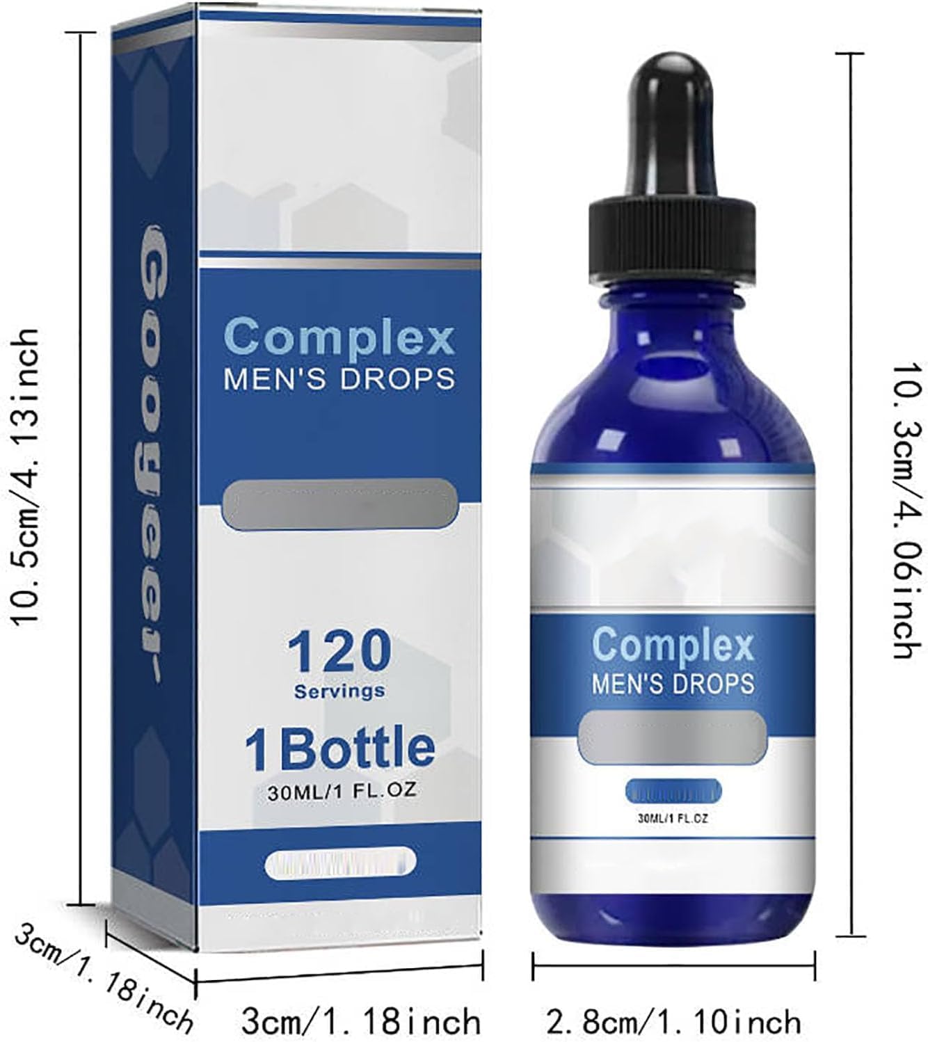 Natural Men's Vitamin Drops for Complex Management - 1 Fl oz