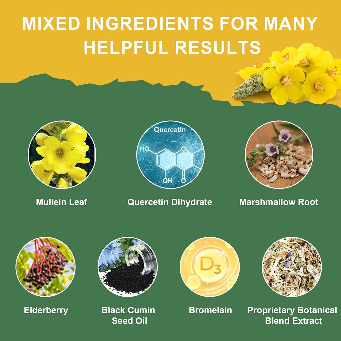 Natural Mullein and Soursop Liquid Drops for Lung Cleanse and Cell Regeneration - 1000MG and 1800mg Extracts