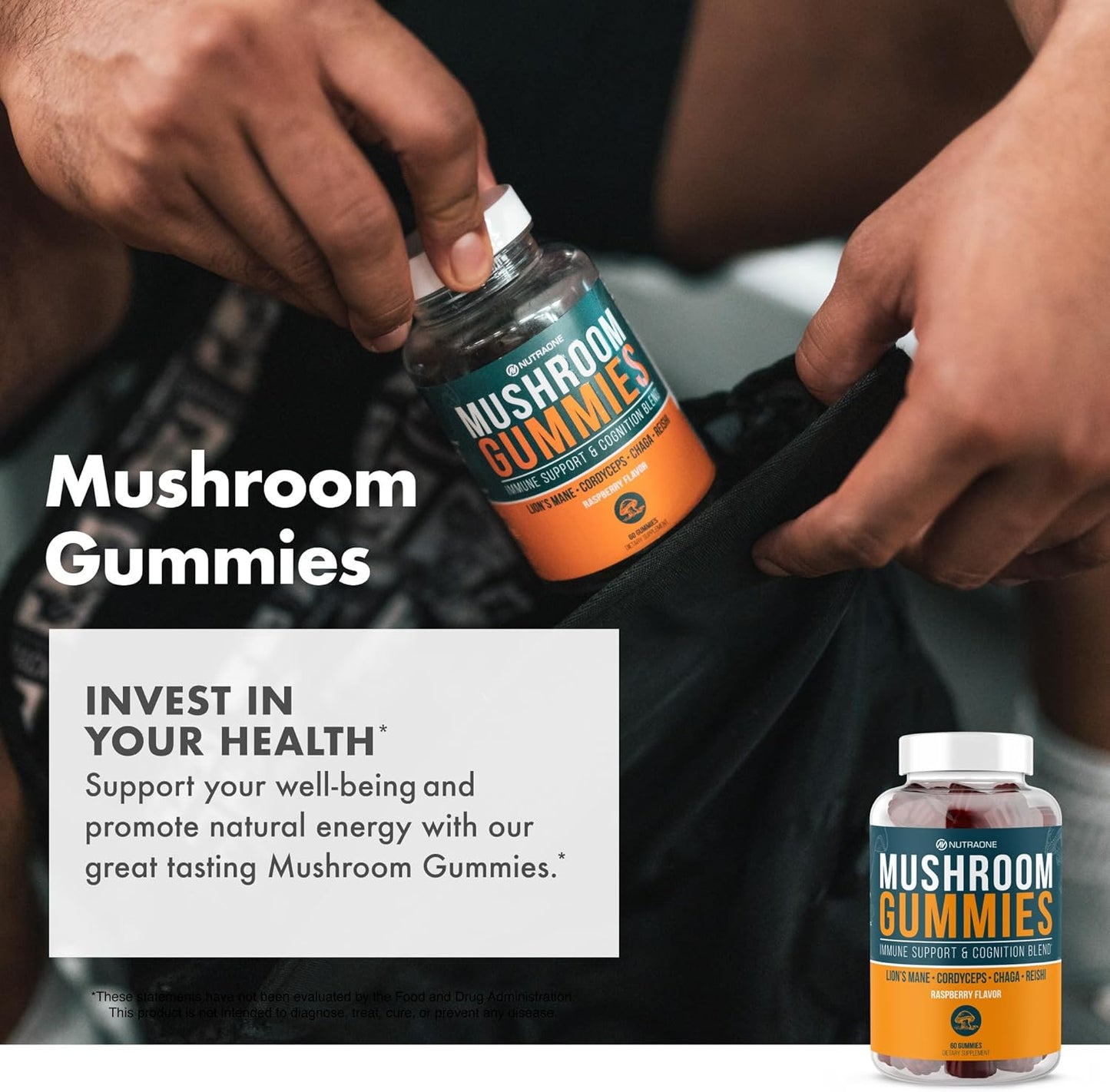 Natural Mushroom Gummy Supplement for Immune Support and Overall Wellness - NutraOne