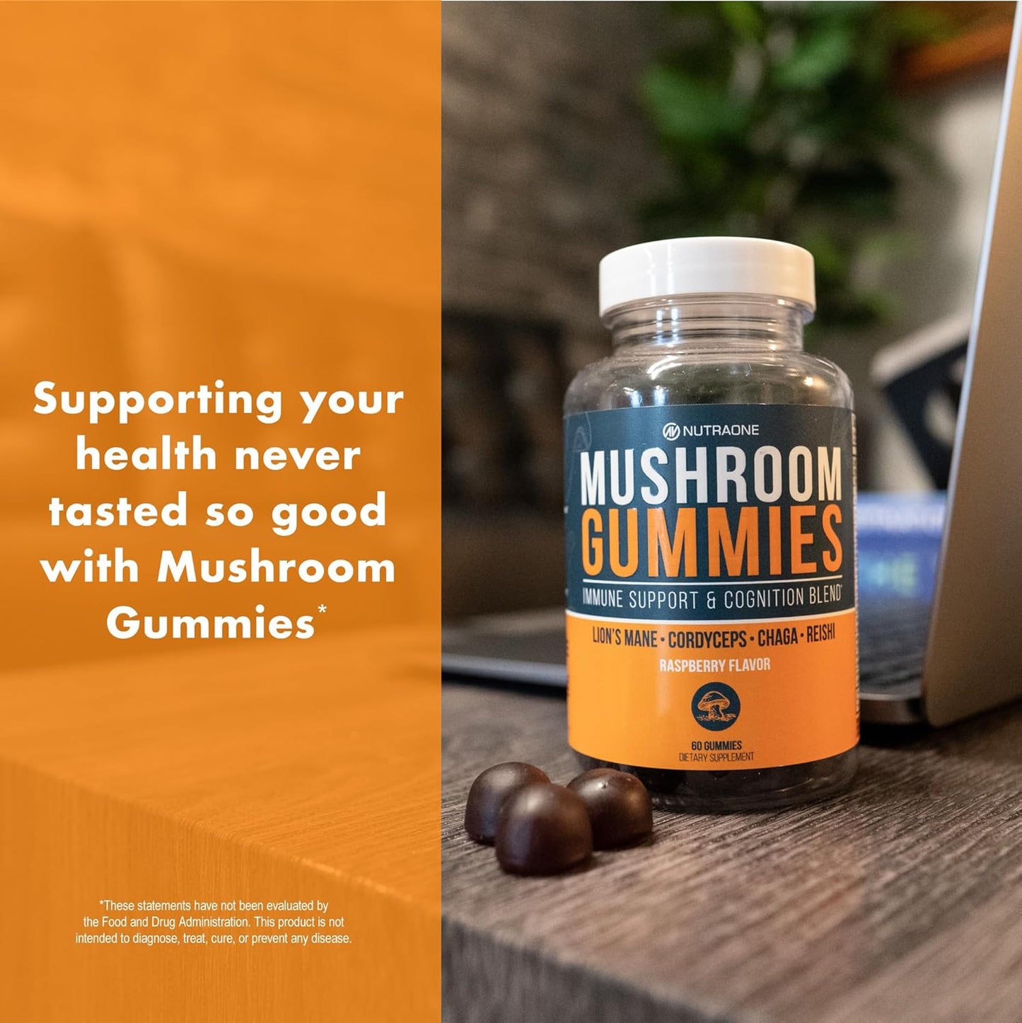 Natural Mushroom Gummy Supplement for Immune Support and Overall Wellness - NutraOne