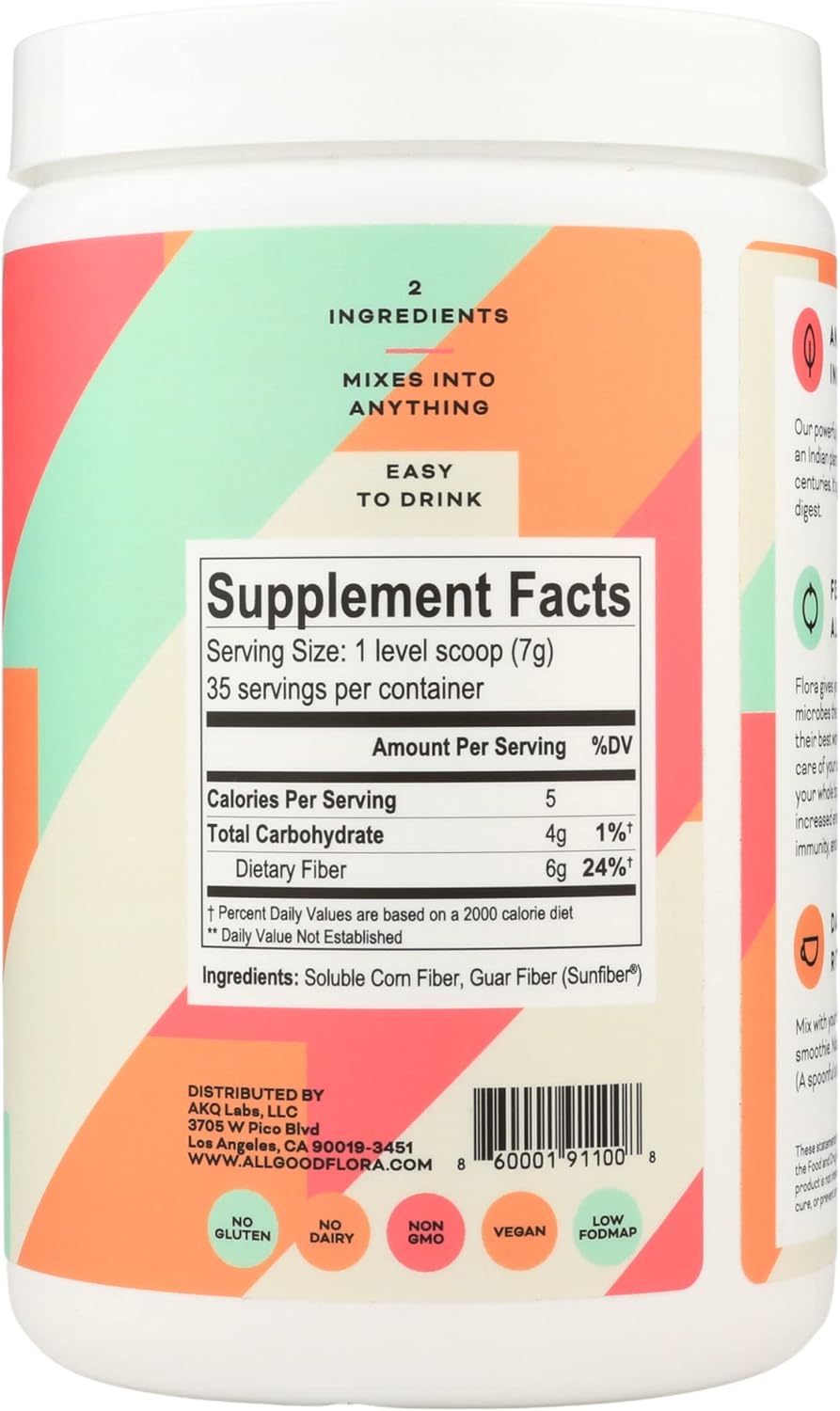 Natural Prebiotic Fiber Supplement for Gut Health - Supports Microbiome Balance - 30 Servings
