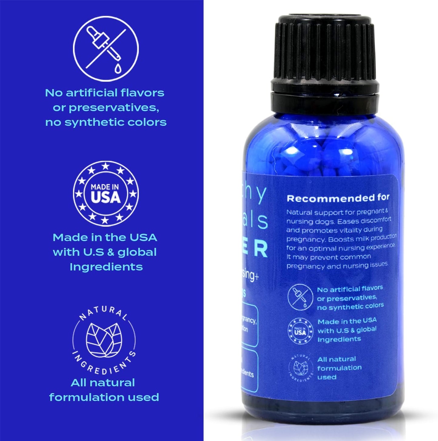Natural Pregnancy and Lactation Support for Healthy Animals, Fast-Acting Formula with Guaranteed Results