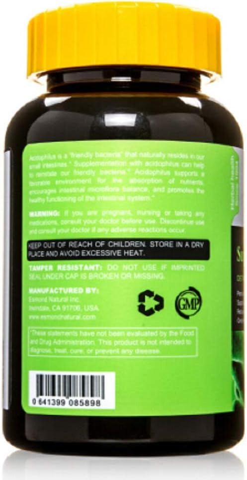 Natural Probiotic Complex for Gas and Bloating Relief - 60 Tablets, GMP Certified, USA-Made