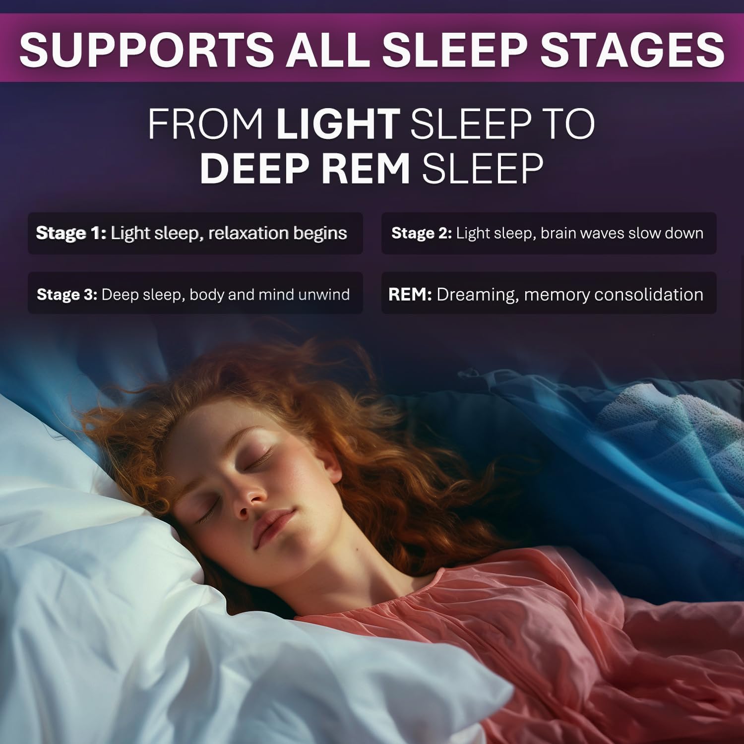 Natural Sleep Aid Supplement with GABA for Restful Sleep - Bedtime Support for Men & Women - Non-Habit Forming Sleep Supplement - 60 Capsules