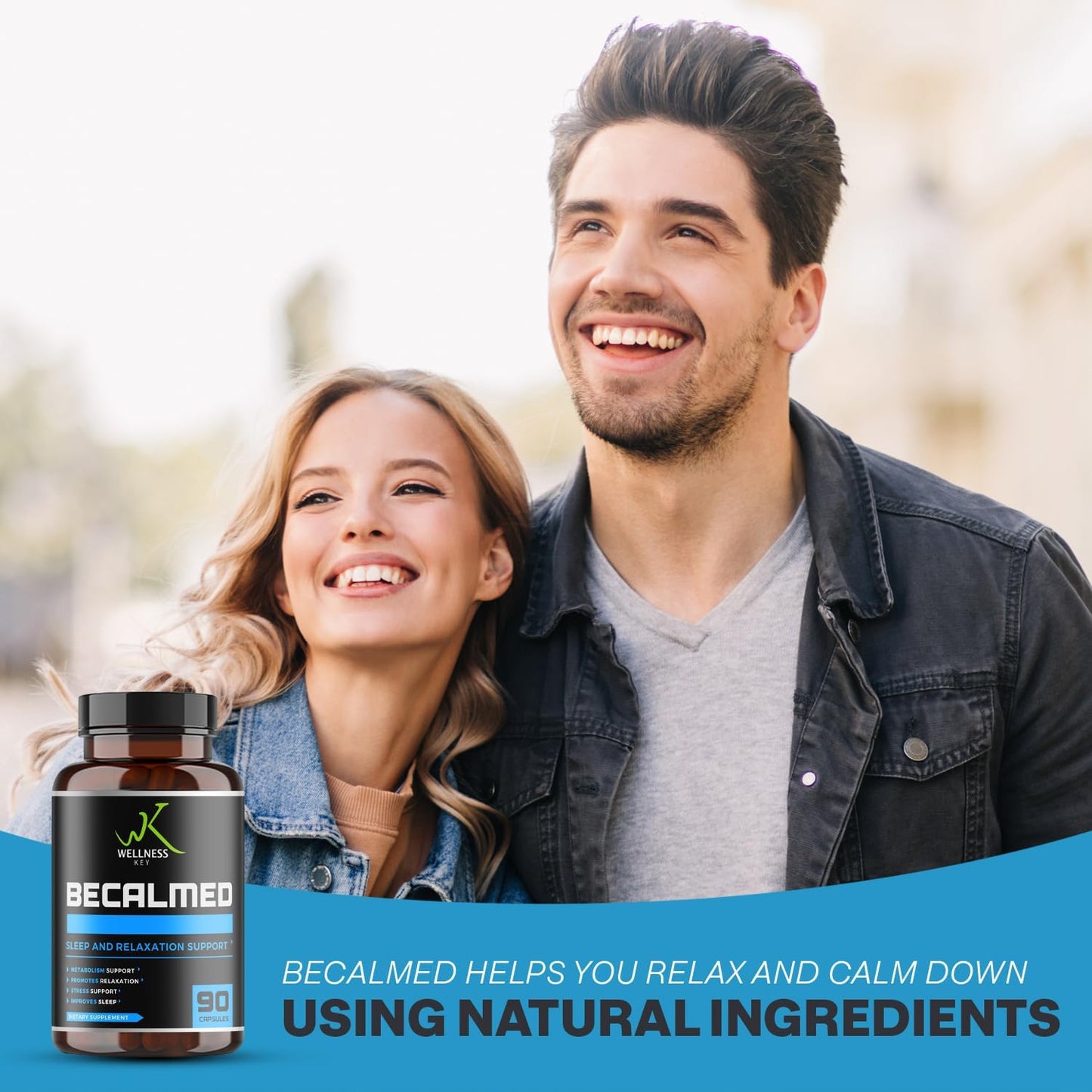 Natural Stress Support Supplement with Magnesium Glycinate & L-Threonate - Promotes Relaxation, Mental Clarity, and Focus - 90 Capsules, 30 Day Supply