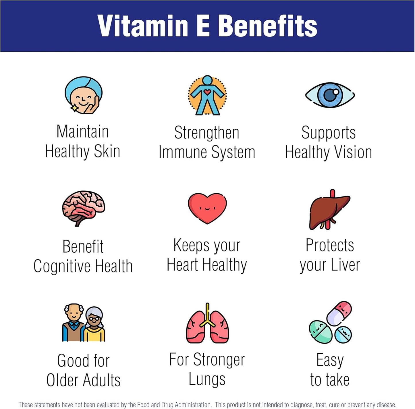 Natural Systems Naturasys Vitamin E Softgels 400 IU - Immune System & Skin Care Support Supplement - Non-GMO & Preservative-Free