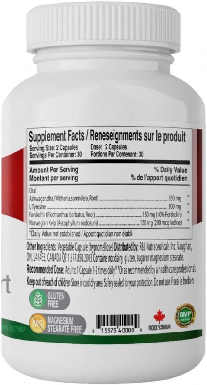Natural Thyroid Support Supplement by VitaTree - Boost Thyroid Health with Essential Nutrients and Herbs