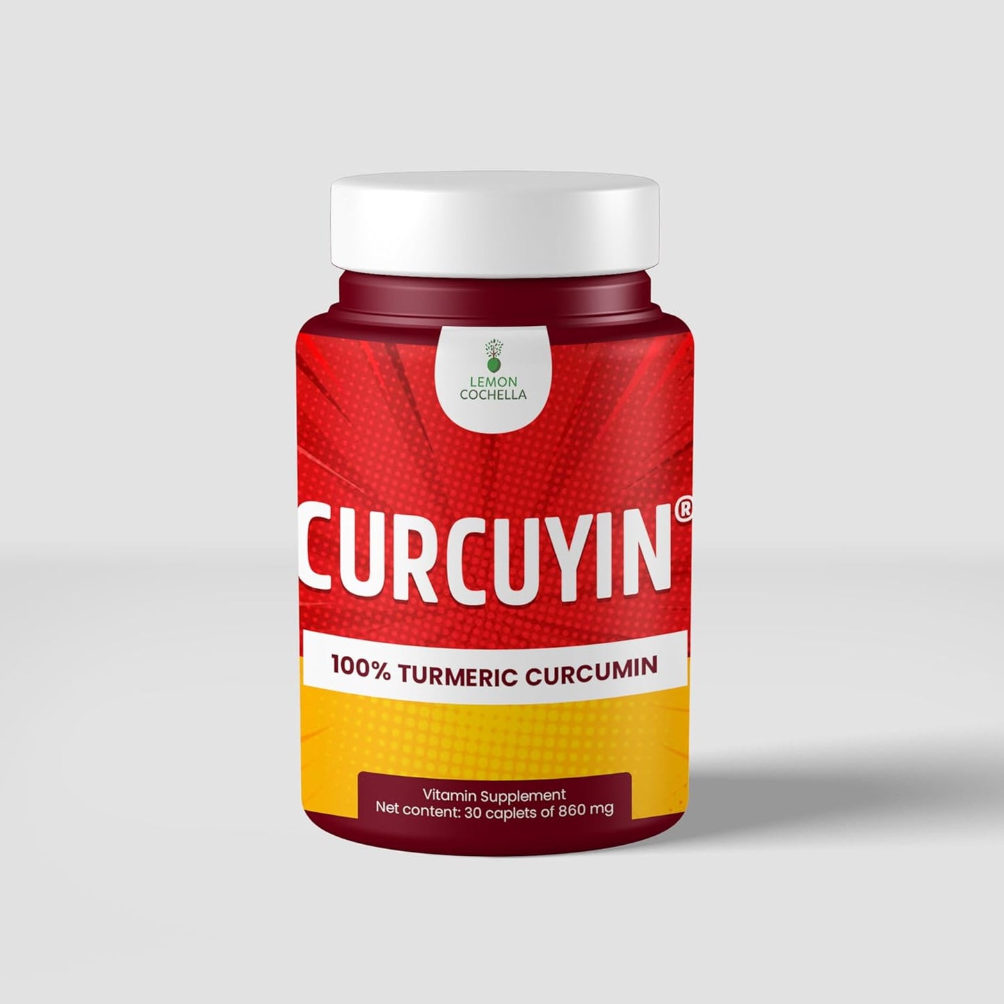 Natural Turmeric Curcumin Supplement Capsules - 30 Count (30 Day Supply)