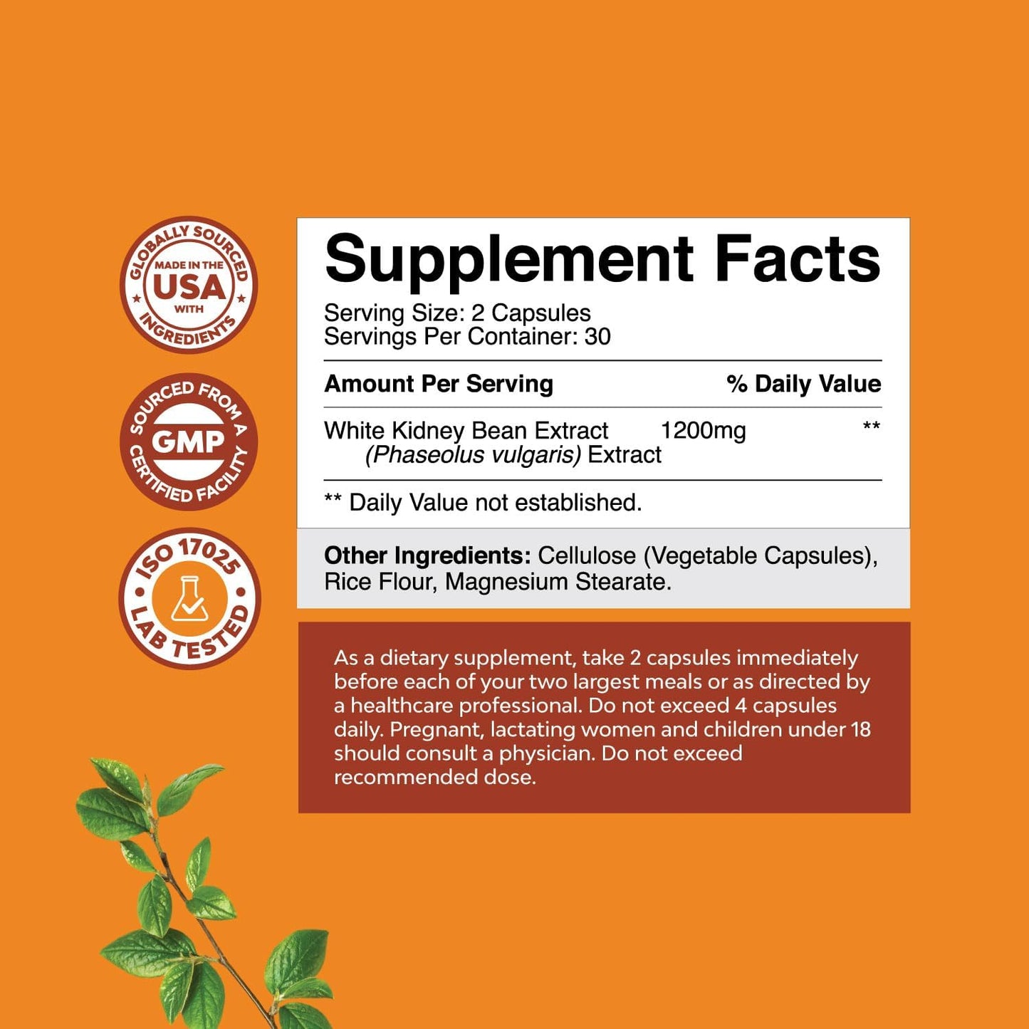 Natural White Kidney Bean Extract Bundle - Digestive Health and Workout Supplement with Cranberry for Kidney and Bladder Support