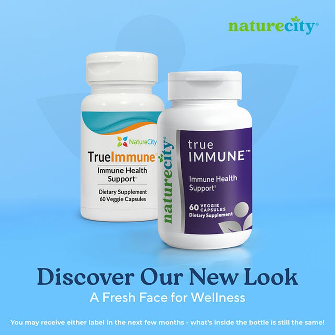NatureCity True-Immune 5-in-1 Immunity Support Supplement with Vitamins D3, C, Zinc, Selenium, and Maitake Mushroom Extract - 60 Veggie Capsules - Non-GMO, Gluten Free Formula for Year-Round Wellness