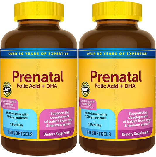 Nature_Mades Prenatal Vitamins with Folic Acid and DHA - 300 Count, 200mg Prenatal Supplement, 300 Day Supply