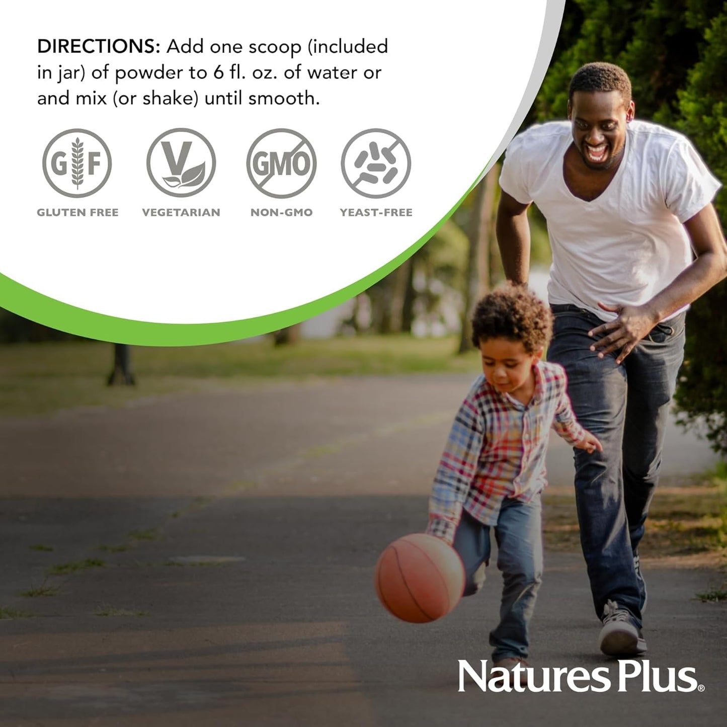 Natures Plus SPO Fruitein Revitalizing Green Foods Shake - 22.4 OZ - Nutrient-Rich Plant-Based Protein Shake