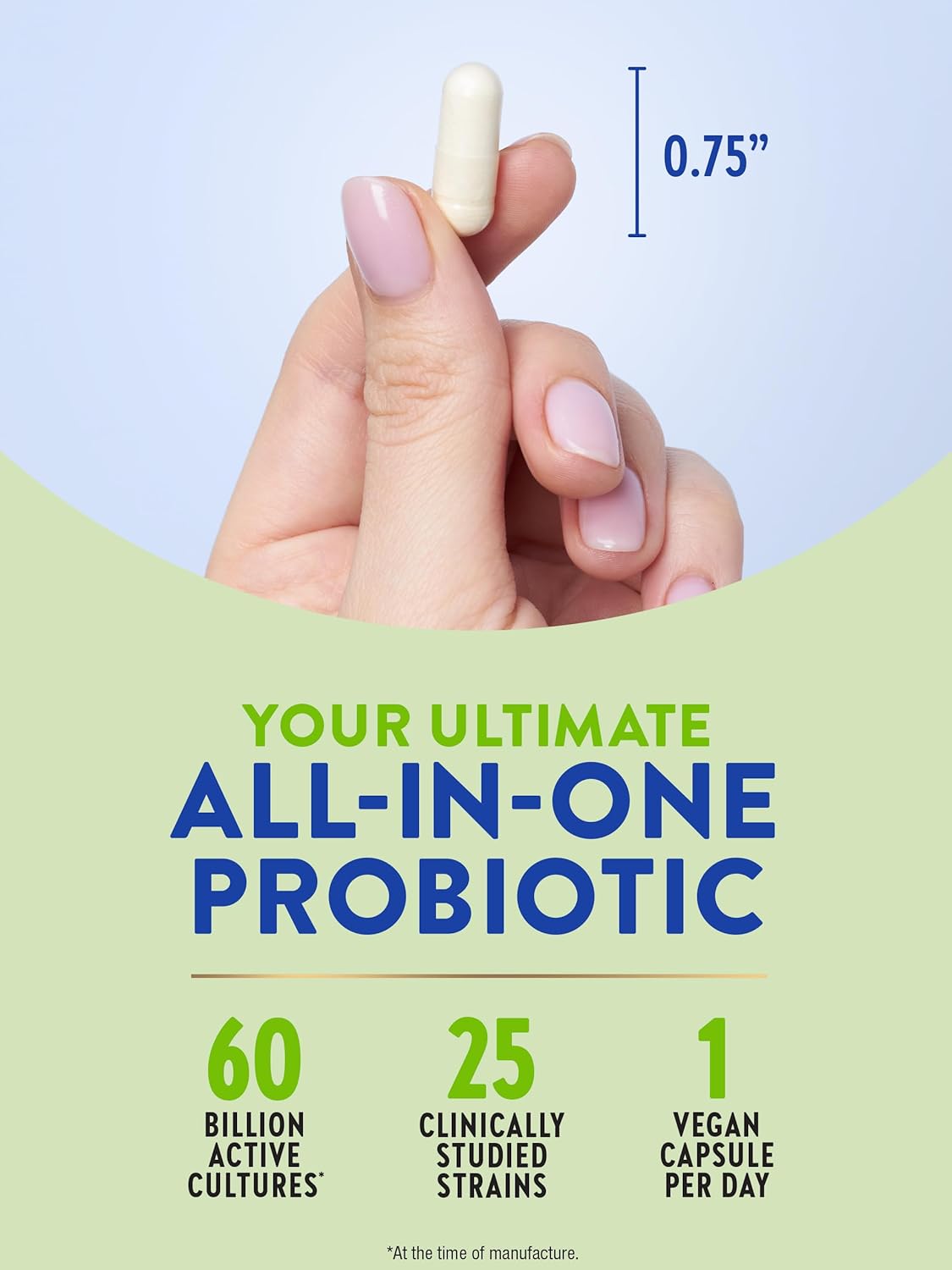 Nature's Truth Raw Flora Probiotic Capsules - 60 Billion CFU with Prebiotics for Daily Digestive Support - Gluten-Free Vegan Supplement for Men and Women