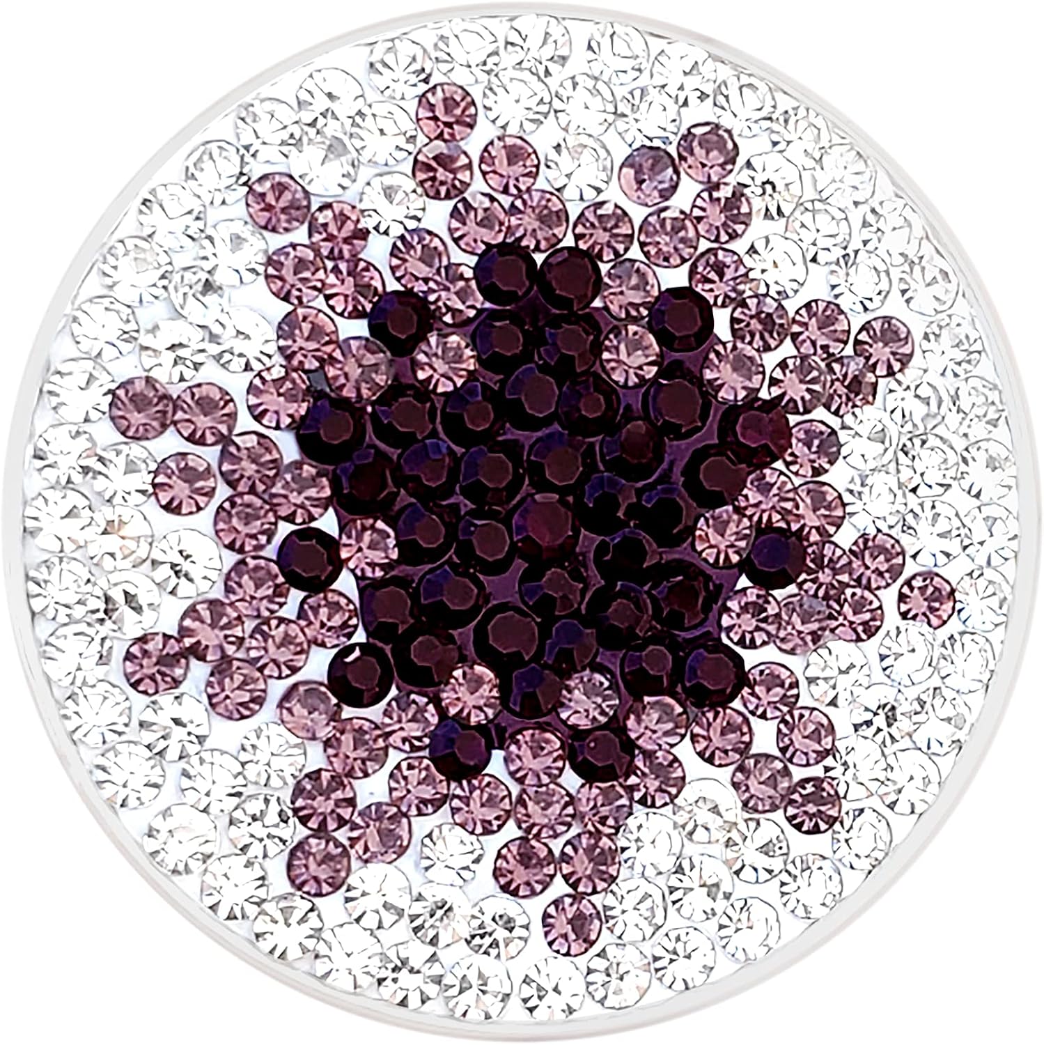 NAVIKA Purple Haze Crystal Golf Ball Marker with Magnetic Hat Clip - Sparkling Purple Bling for Women Golfers