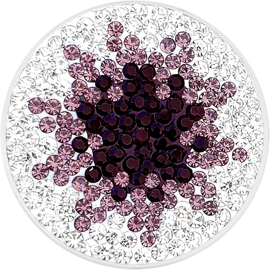 NAVIKA Purple Haze Crystal Golf Ball Marker with Magnetic Hat Clip - Sparkling Purple Bling for Women Golfers