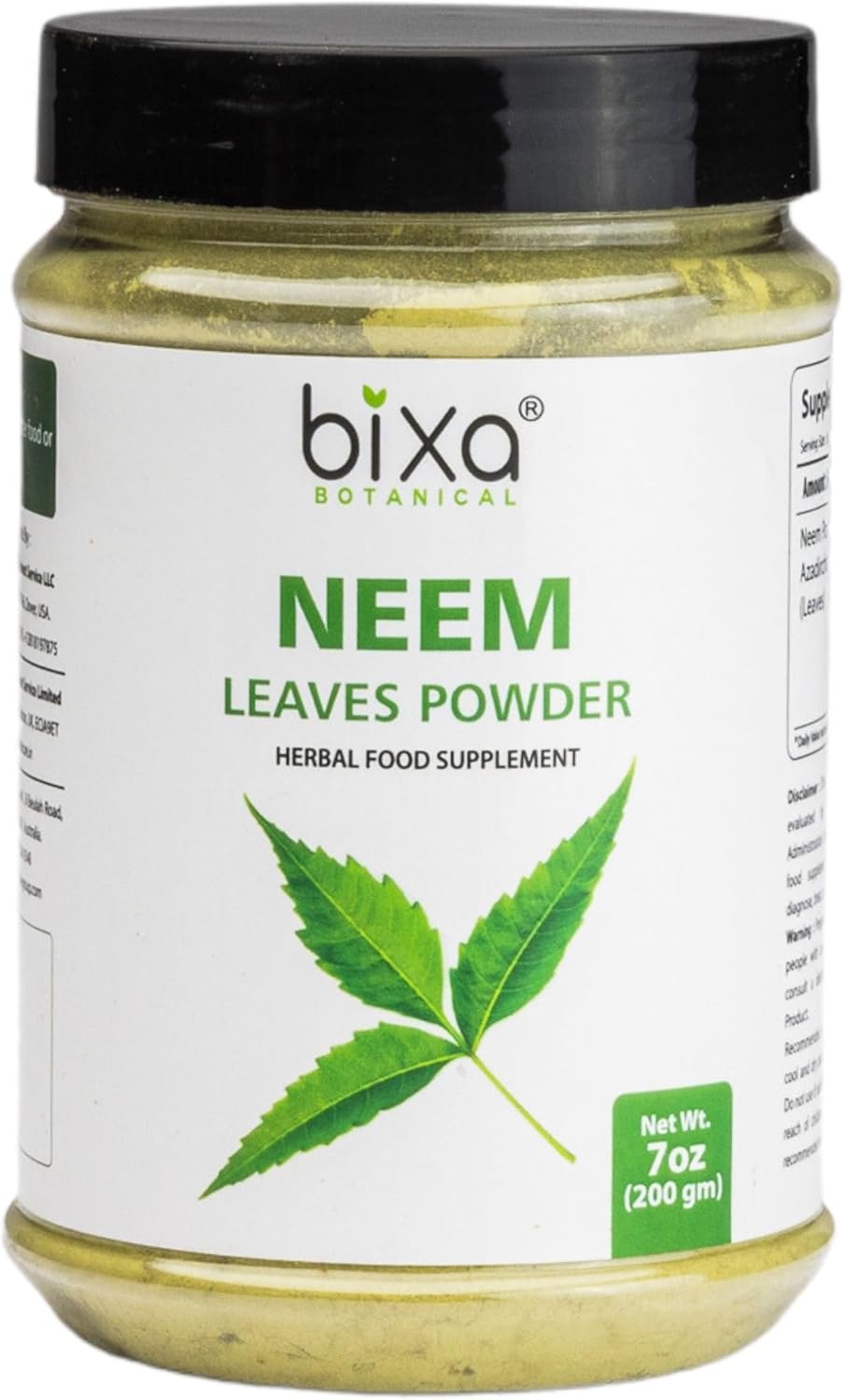 Neem Leaf Powder 200g - Ayurvedic Anti Allergic Herbal Supplement - Gluten Free, Non-GMO, Vegan