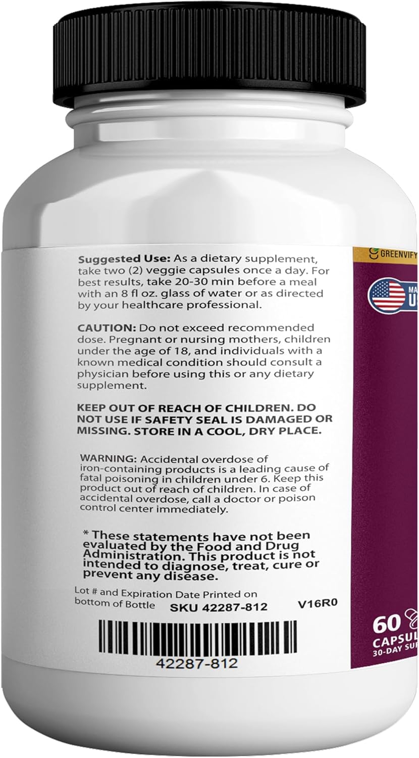 Nerve Revive Max Formula with Vitamins, Herbal Extracts & Antioxidants - Gluten-Free, Non-GMO, Sugar-Free - Supports Vitality and Wellness - 60 Capsules, 30-Day Supply