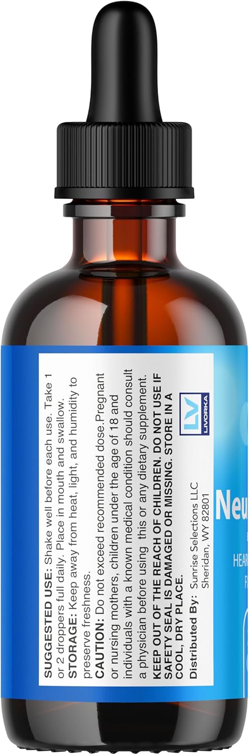 NeuroQuiet Liquid Drops - Advanced Formula for Neuro Support - All Natural Supplement - 30 Day Supply