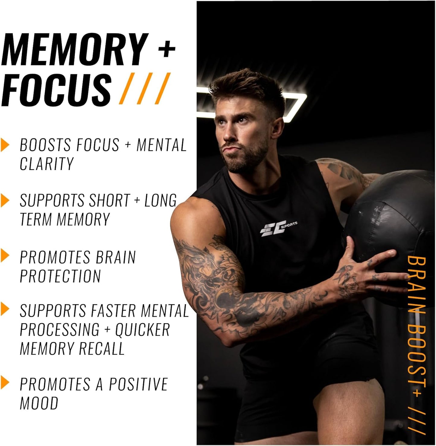 NeuroSharp Nootropic Supplement for Focus and Energy - 90 Capsules with 18 Powerful Ingredients for Memory and Cognitive Support