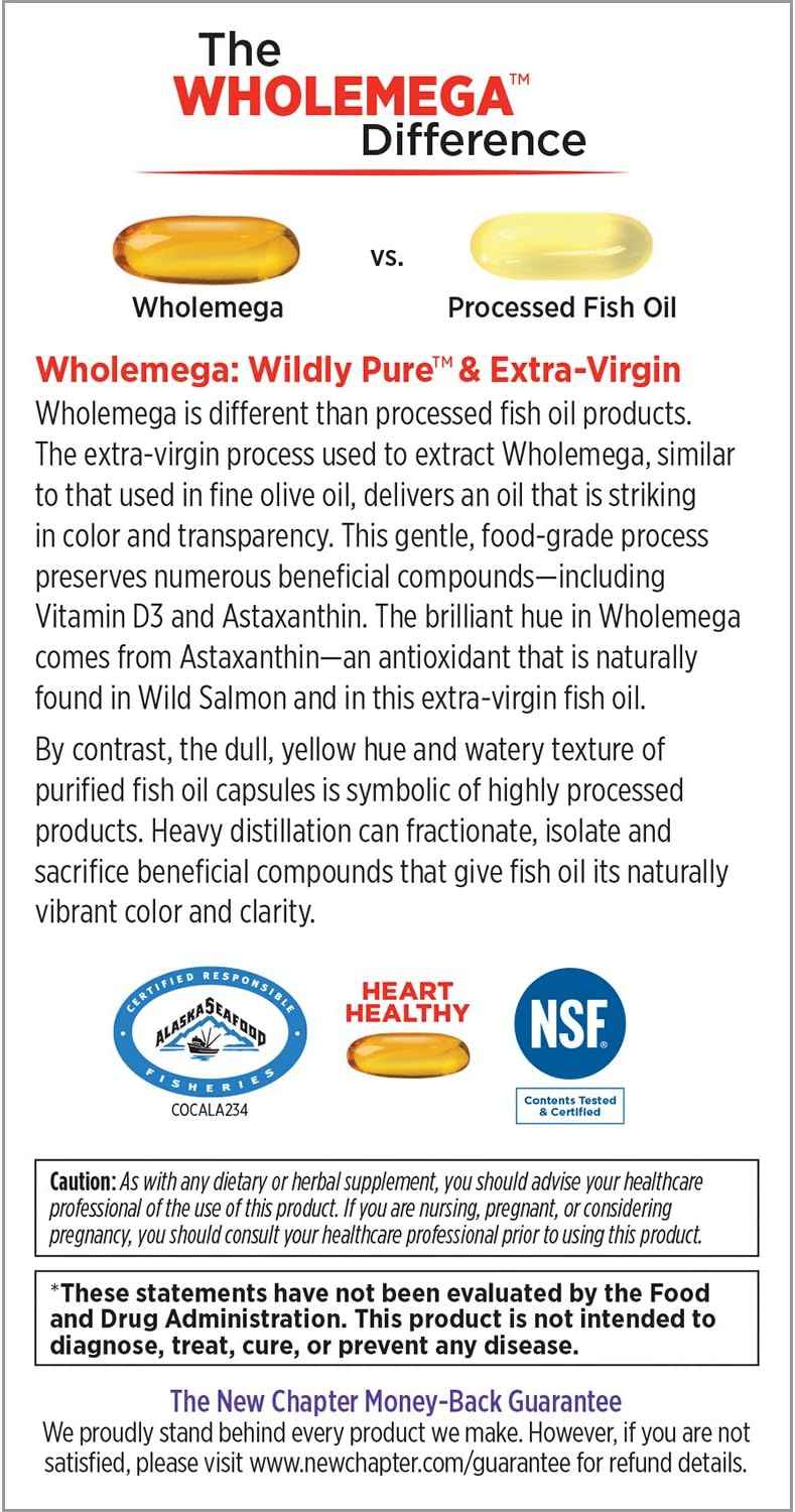 NEW CHAPTER Wholemega 1000 MG, 30 CT