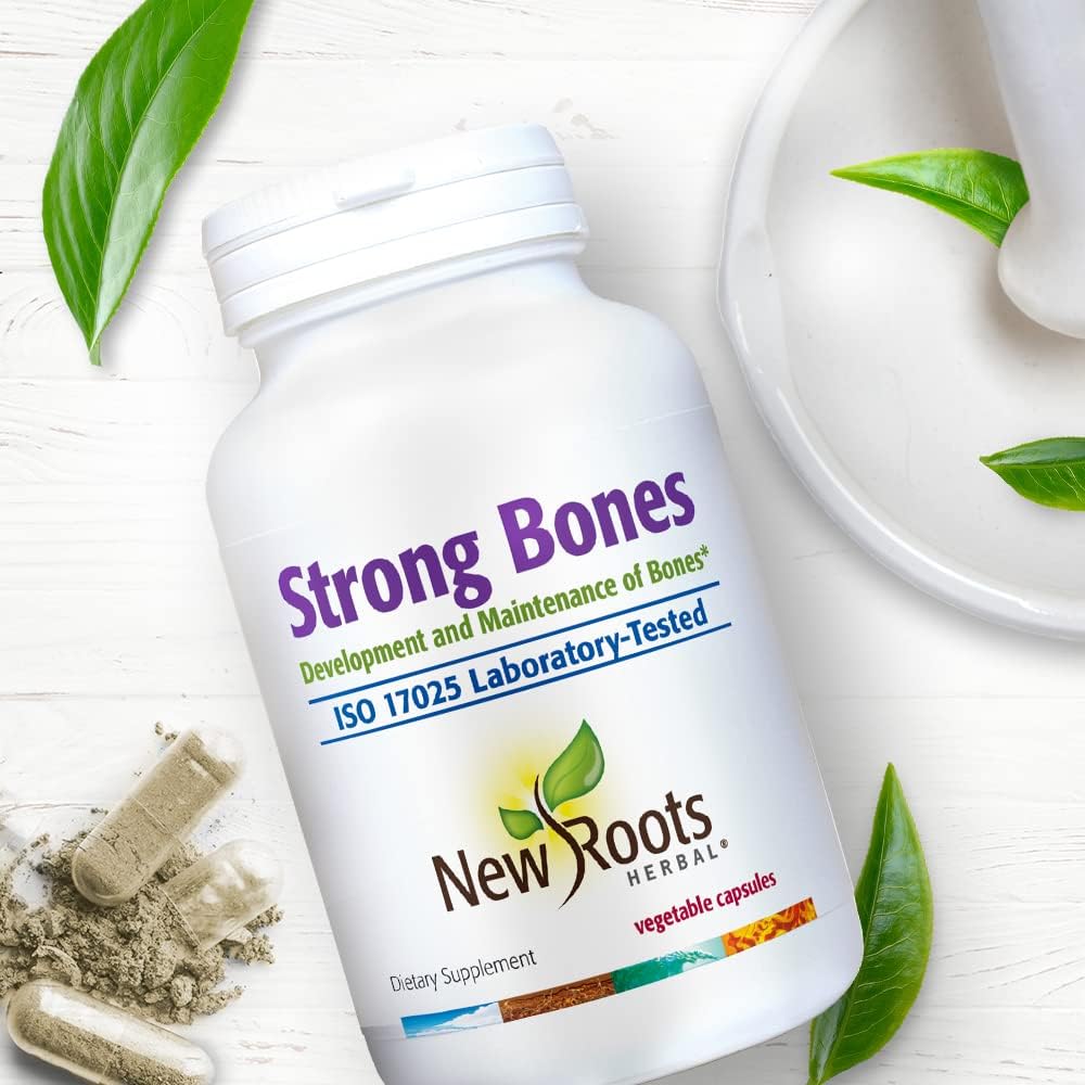 New Roots Herbal Strong Bone Supplement with Super Blend of 22 Ingredients - Glucosamine Sulfate, Calcium, Magnesium, Turmeric, Vitamin D3, K2, B12, Zinc (360 Veg Caps)