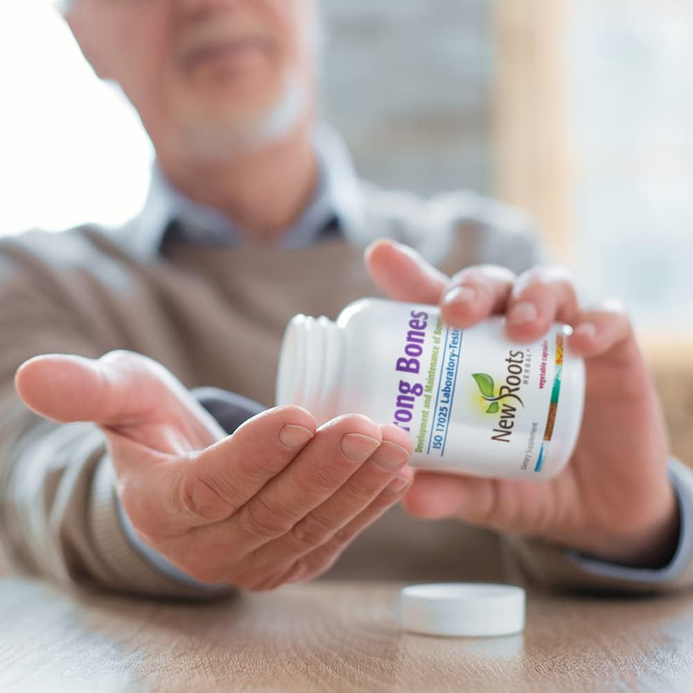 New Roots Herbal Strong Bone Supplement with Super Blend of 22 Ingredients - Glucosamine Sulfate, Calcium, Magnesium, Turmeric, Vitamin D3, K2, B12, Zinc (360 Veg Caps)