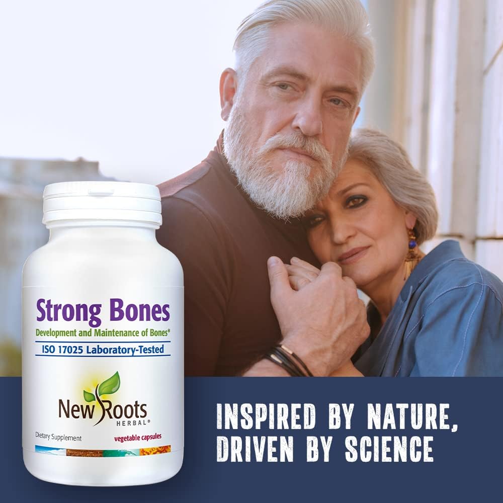 New Roots Herbal Strong Bone Supplement with Super Blend of 22 Ingredients - Glucosamine Sulfate, Calcium, Magnesium, Turmeric, Vitamin D3, K2, B12, Zinc (360 Veg Caps)