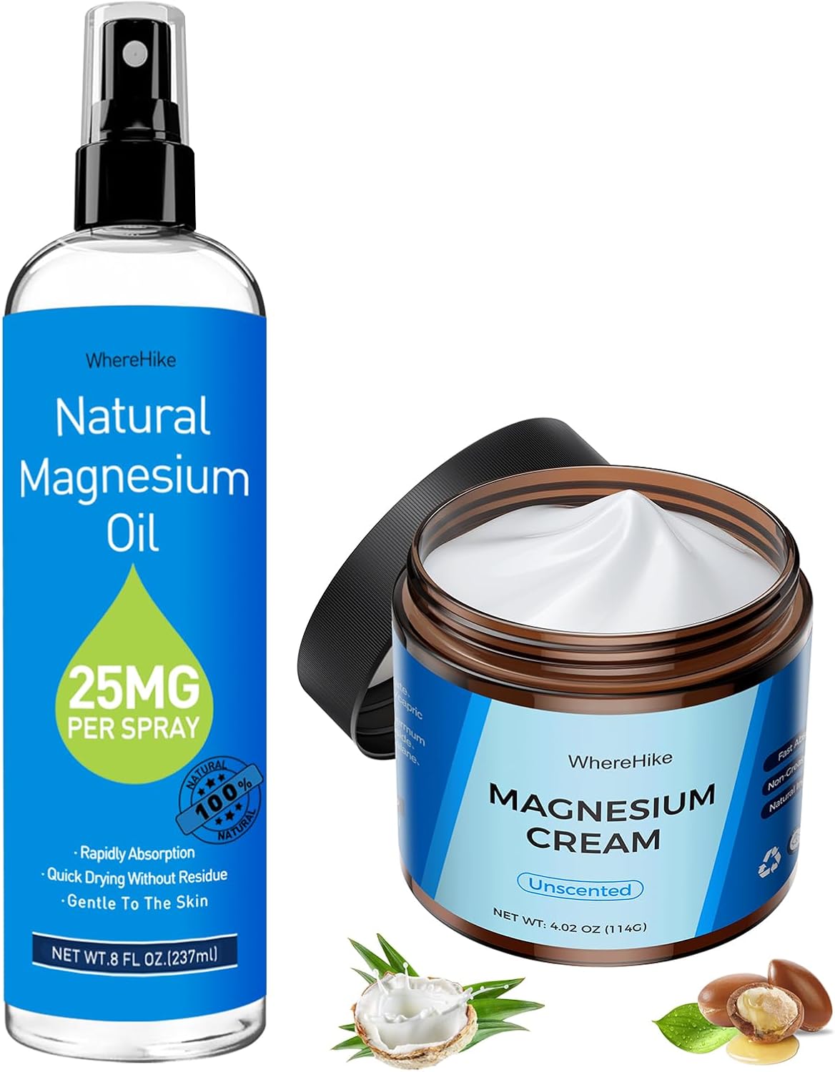 Nighttime Magnesium Cream for Pain Relief, Sleep, Muscle Relaxation, and Hydration - Natural and Safe for Kids