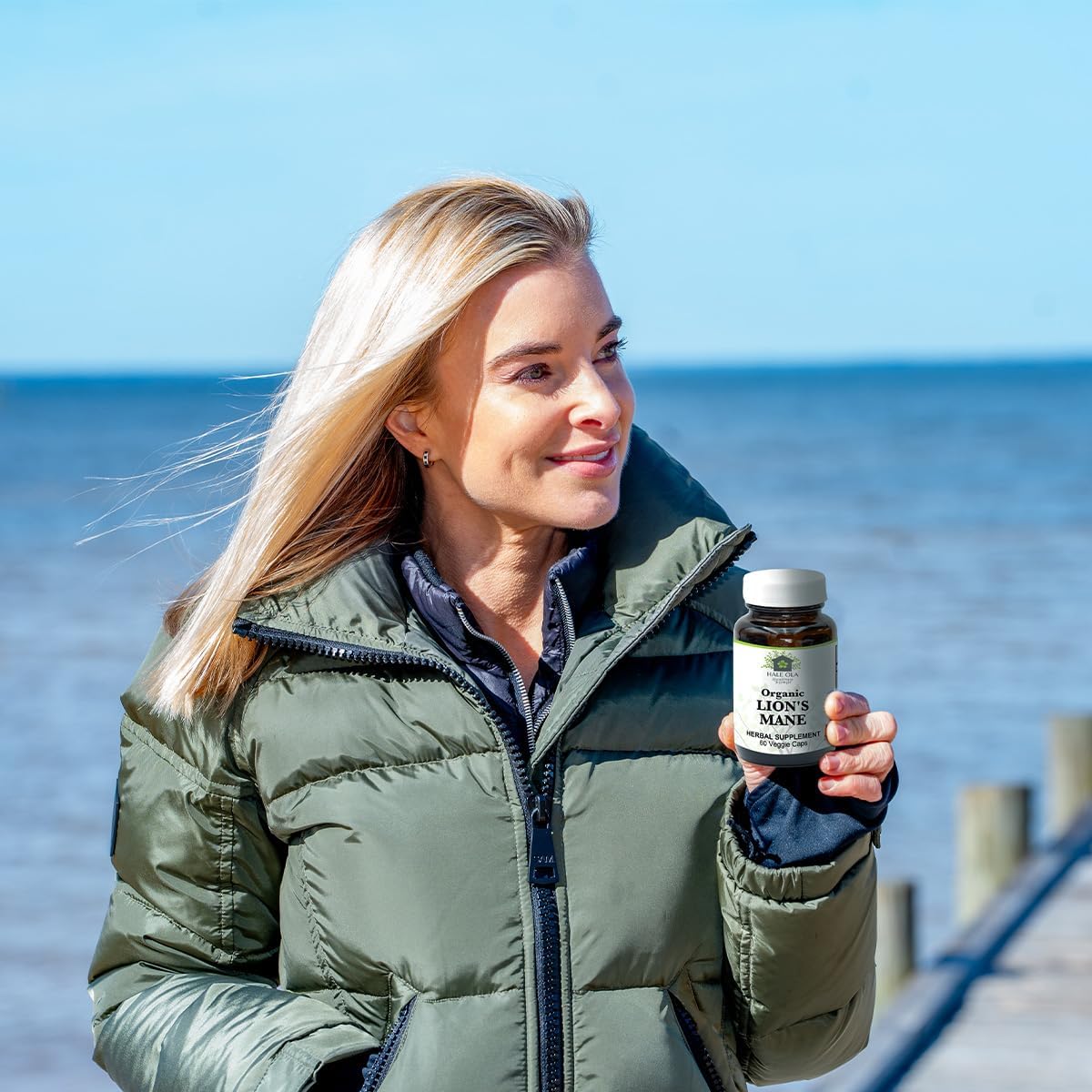 Non-GMO Kosher Lion's Mane Mushroom Capsules for Cognitive Function & Nerve Health