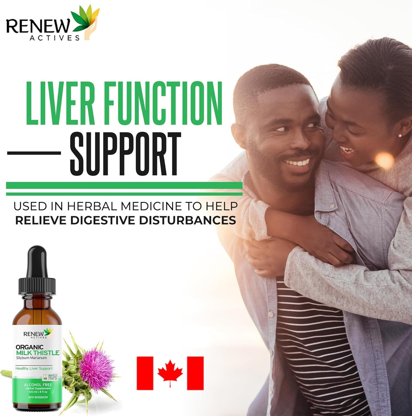 Non-GMO Vegan Milk Thistle Liquid Extract for Liver Health - Alcohol-Free Liver Support Drops - 4 fl oz - Digestive Health Supplement