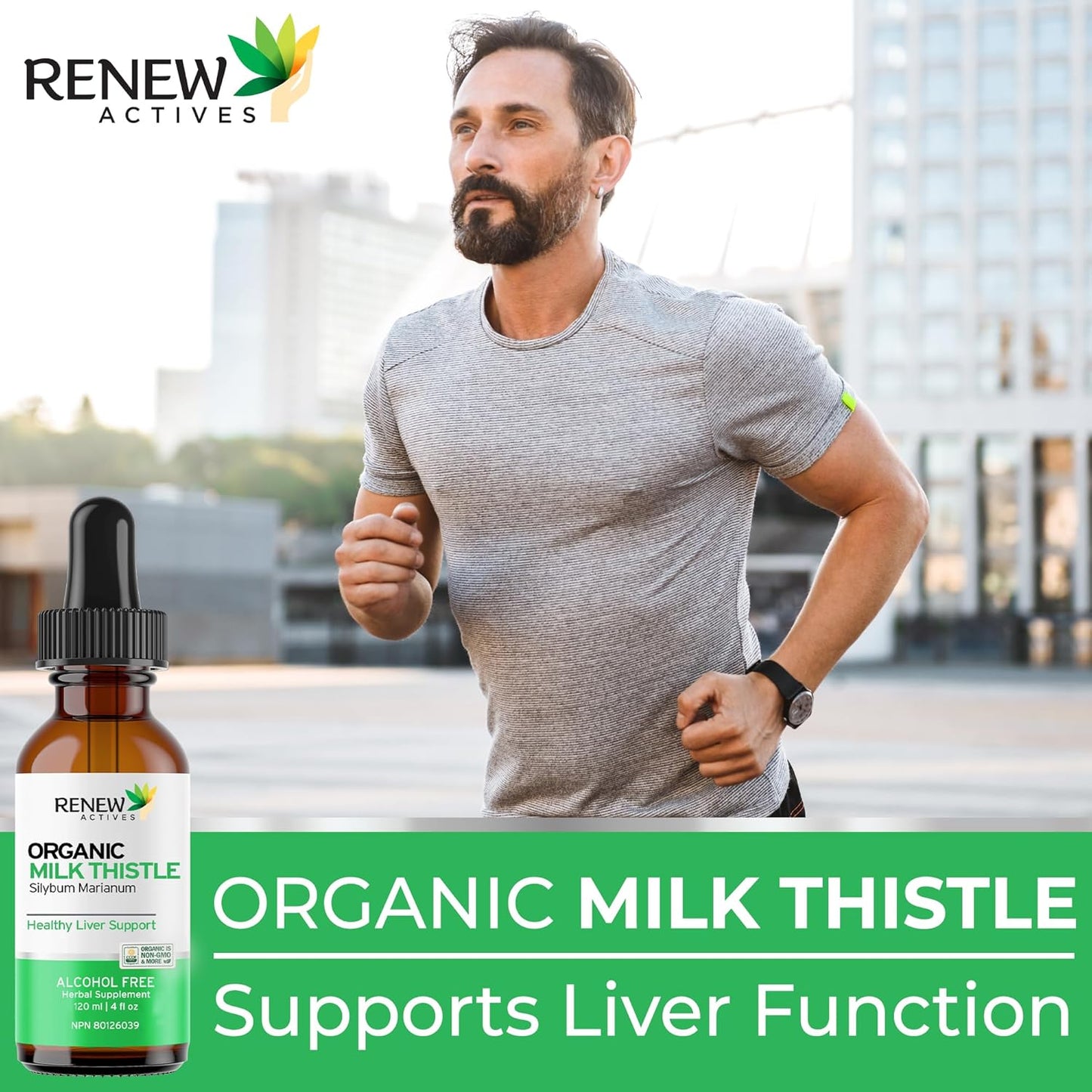 Non-GMO Vegan Milk Thistle Liquid Extract for Liver Health - Alcohol-Free Liver Support Drops - 4 fl oz - Digestive Health Supplement