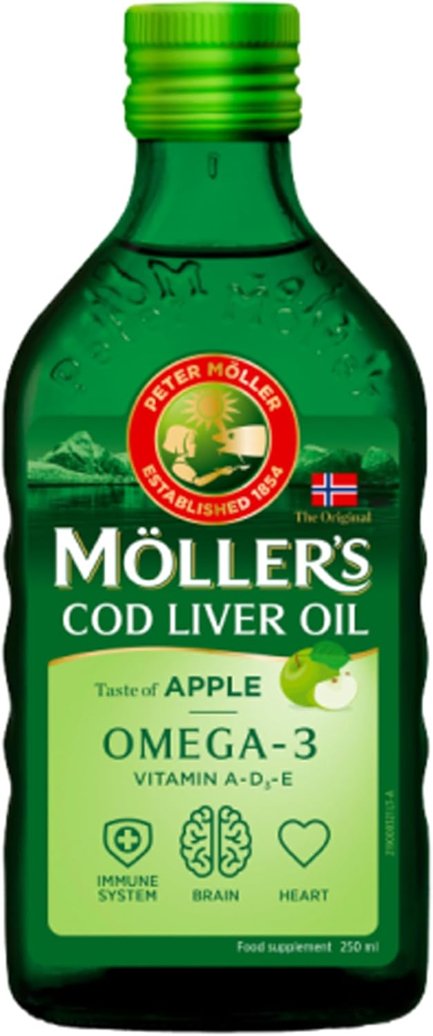 Norwegian Natural Flavour Fish Oil Dietary Supplement - 8.45 fl oz - Lemon, Apple, Fruit Flavours - 250 ml Unflavored