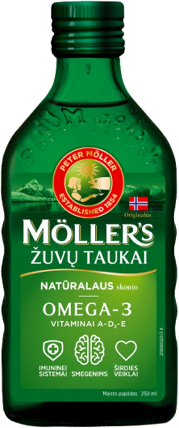 Norwegian Natural Flavour Fish Oil Dietary Supplement - 8.45 fl oz - Lemon, Apple, Fruit Flavours - 250 ml Unflavored