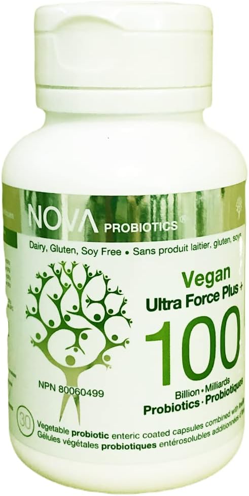 NOVA Probiotics Vegan Ultra Force Plus 100 Billion Capsules - 30 Count