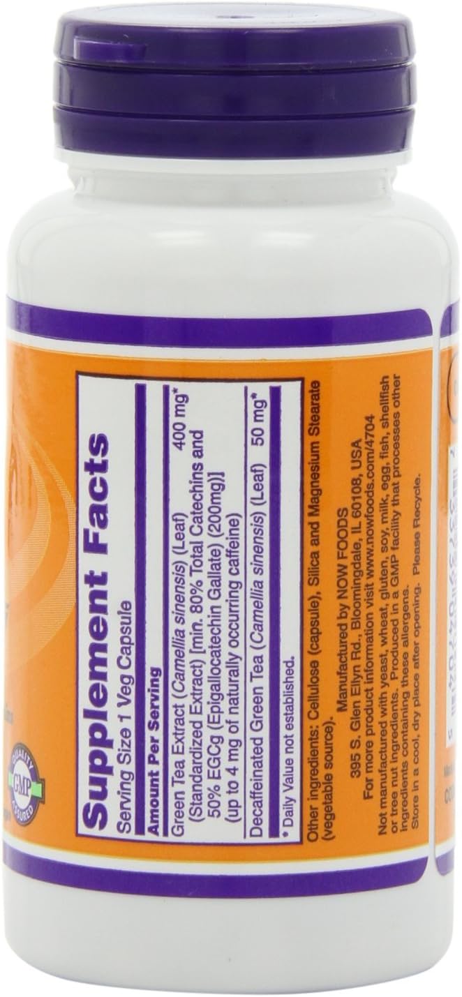 Now Foods Egcg Green Tea Extract - 180 Vcaps, Pack of 2 for Antioxidant Support
