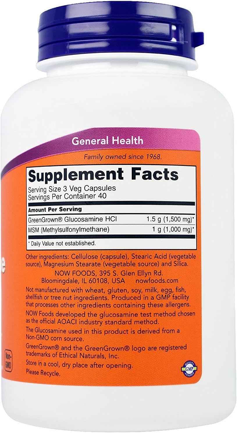 Now Foods, Glucosamine Hydrochloridevegetarian 500mg, 120 Veggie Capsules