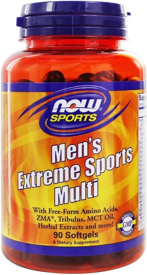 NOW Foods Men's Extreme Sports Multi 90 Softgels - High-Performance Multivitamin for Active Men