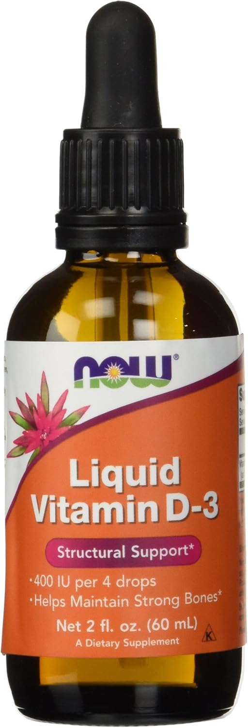 Now Foods Vitamin D3 Liquid 4 fl oz - Pack of 2 - High Potency Immune Support Supplement
