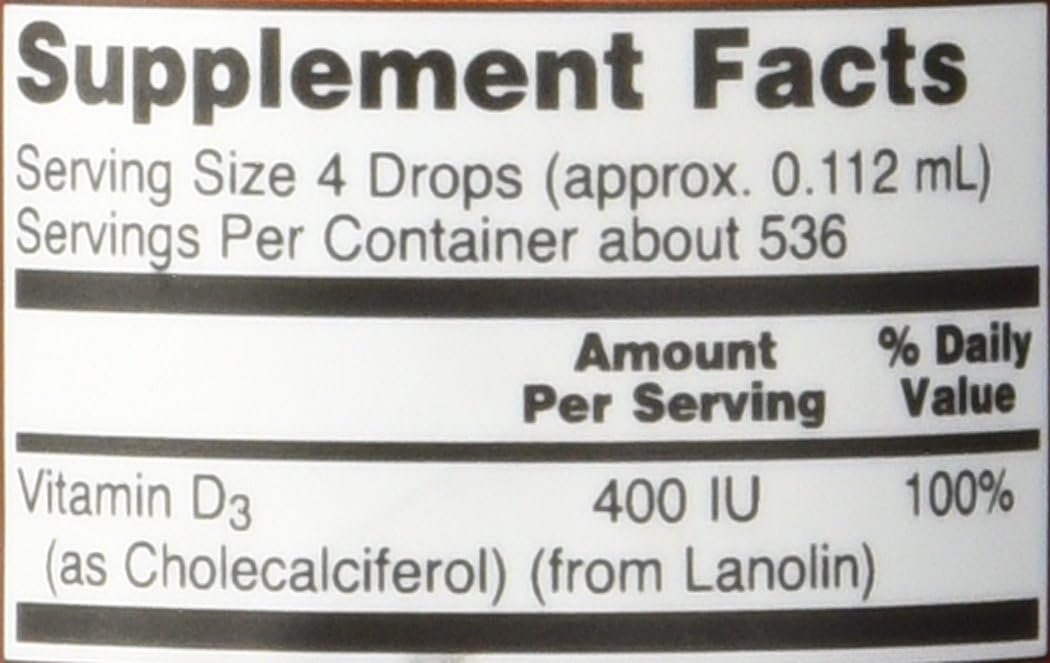 Now Foods Vitamin D3 Liquid 4 fl oz - Pack of 2 - High Potency Immune Support Supplement