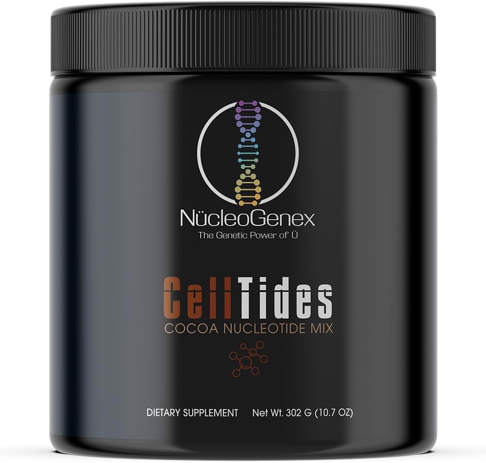 NucleOGenex CellTides Cocoa Powder - Supports Cell Repair & Growth, Nutrient Absorption, Gut Health - DNA & RNA Building Block - 302g