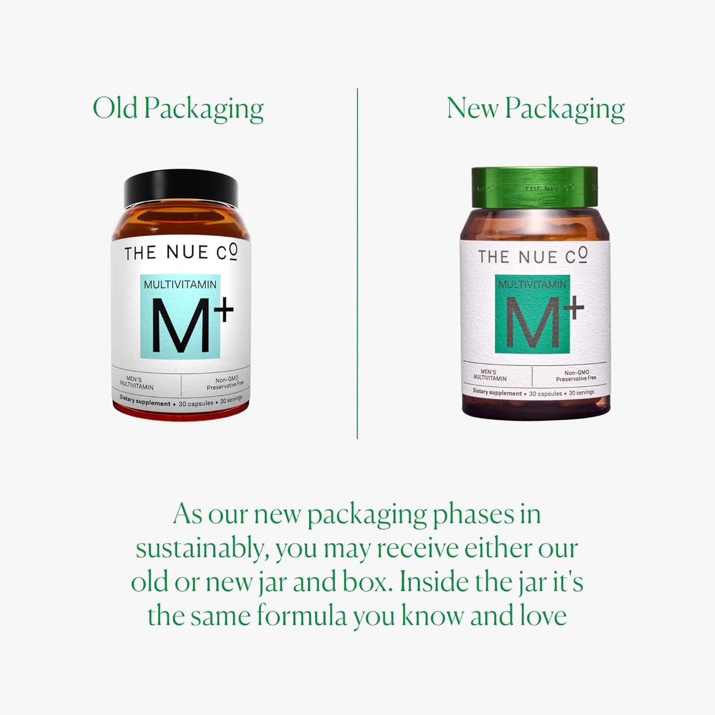Nue Co. Men's Multivitamin Supplement for Energy, Immunity, and Focus - Vegan & Gluten-Free - 30 Capsules