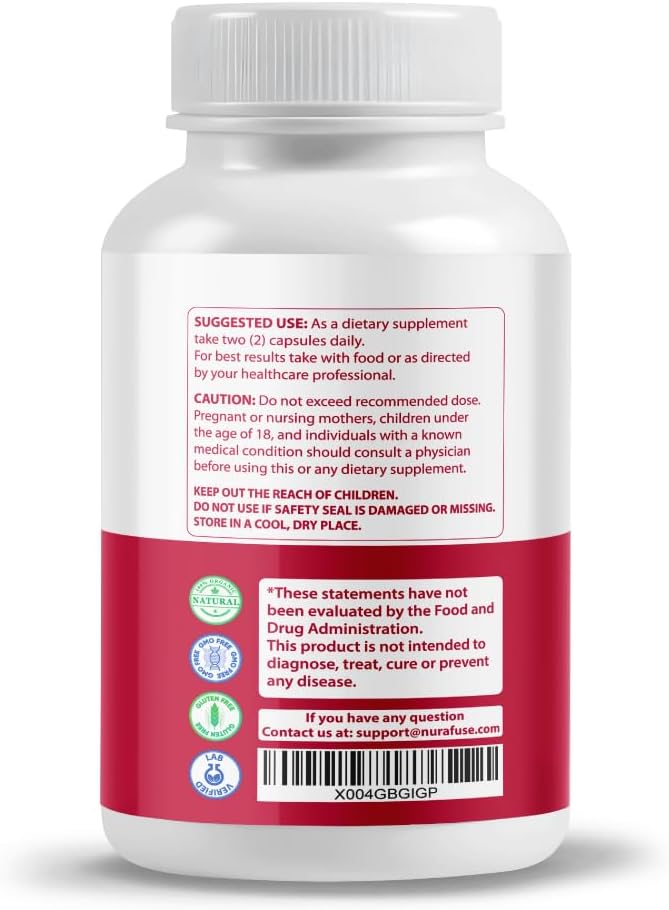NURAFUSE D-Mannose with Cranberry and Herbal Blend - Supports Urinary Tract Health and Bladder Cleanse - USA Made and Tested