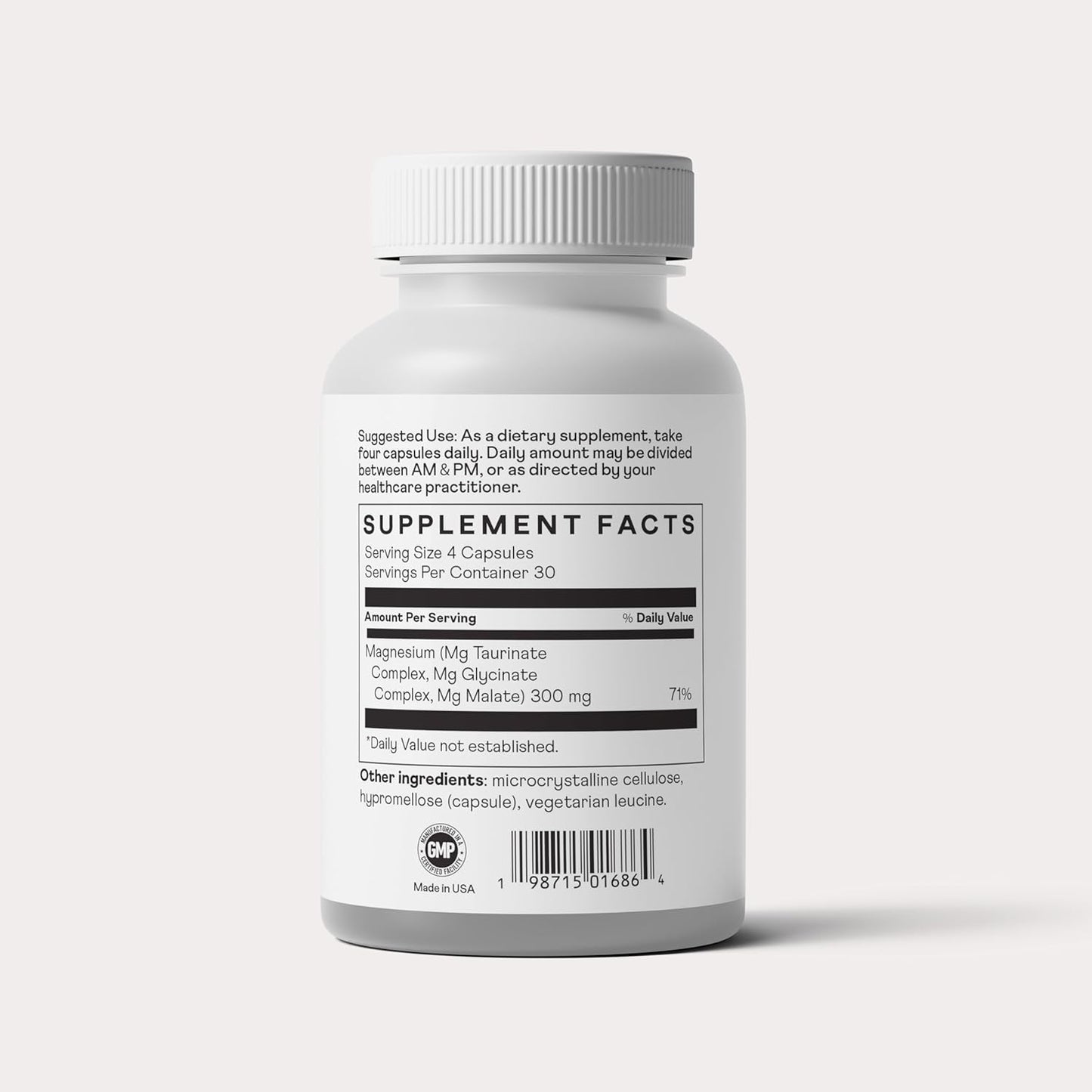 Nuray Triple-Mag High Absorption Chelated Magnesium Supplement - Supports Muscle, Nerve, Bone Health, Cardio, Energy - 300mg, 120 Caps