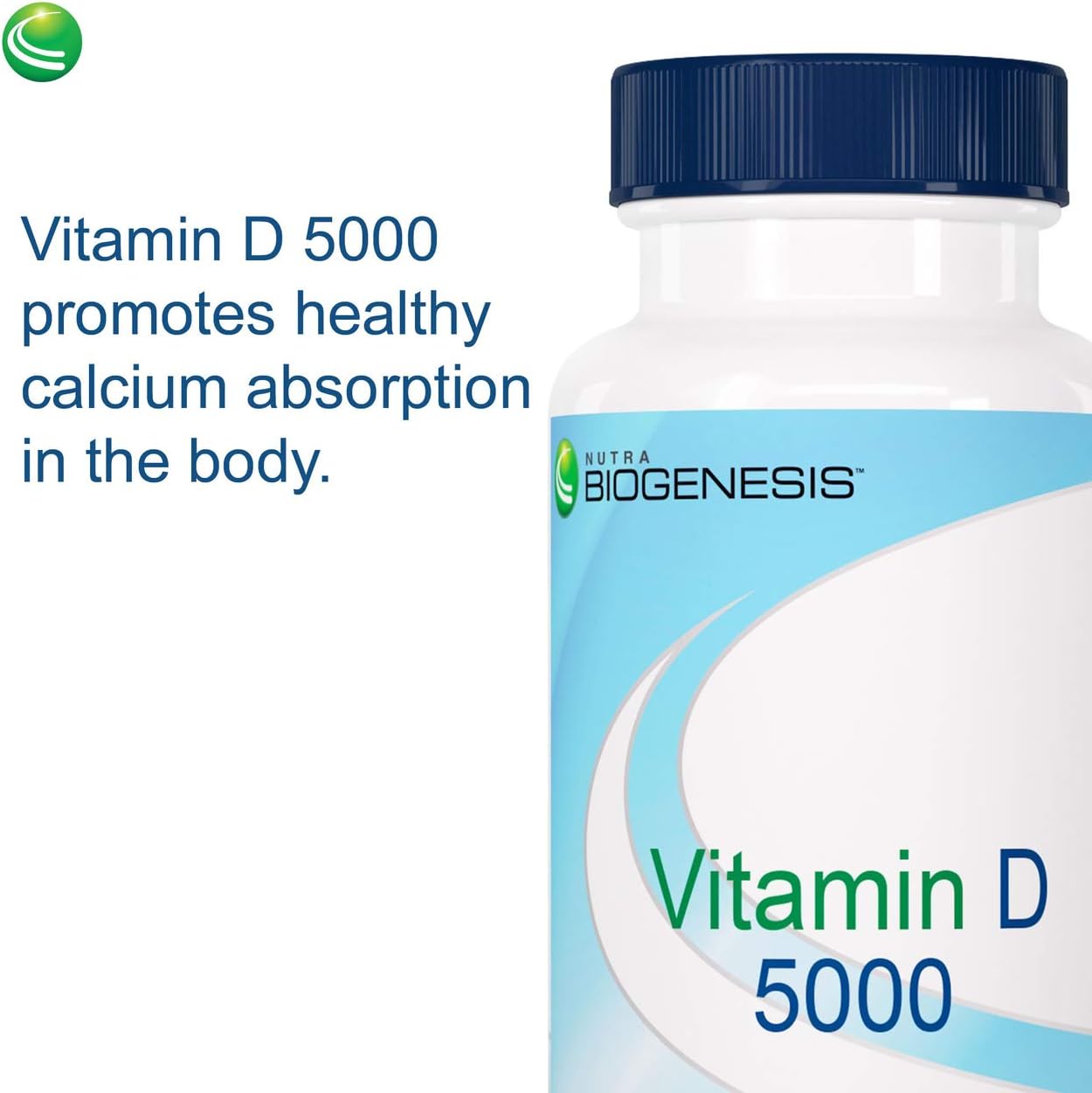 Nutra BioGenesis Vitamin D3 5000 IU Soft Gels for Immune Support & Calcium Absorption - 90 Count