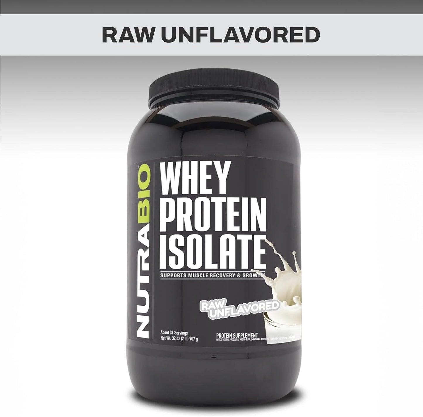 NutraBio Creatine Monohydrate & Whey Protein Isolate Bundle for Muscle Energy, Growth, Recovery, and Strength - 300g Unflavored Supplement Pack