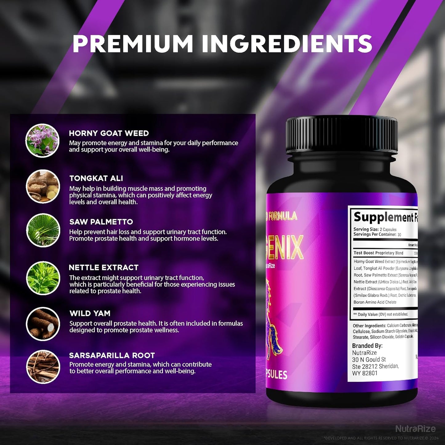 NutraRize Erogenix Capsules (5 Pack) - Natural Supplement for Maximum Performance and Long-Lasting Energy - 300 Capsules